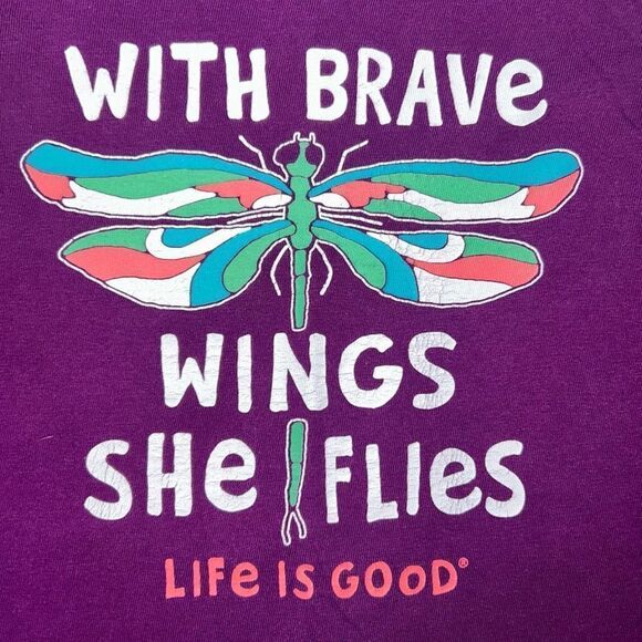 𝅺EUC Girl’s Size Small Life Is Good SS TShirt - Picture 3 of 7